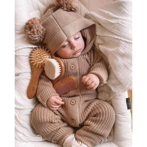 Newborn Wooden Hairbrush Set | 3 Little Crowns