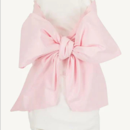 Bow Swaddle ® - Pink Savannah Seersucker
