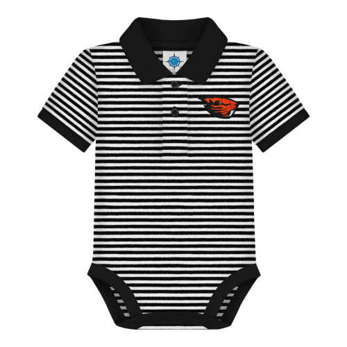Oregon State Beavers Striped Polo Bodysuit | College Baby