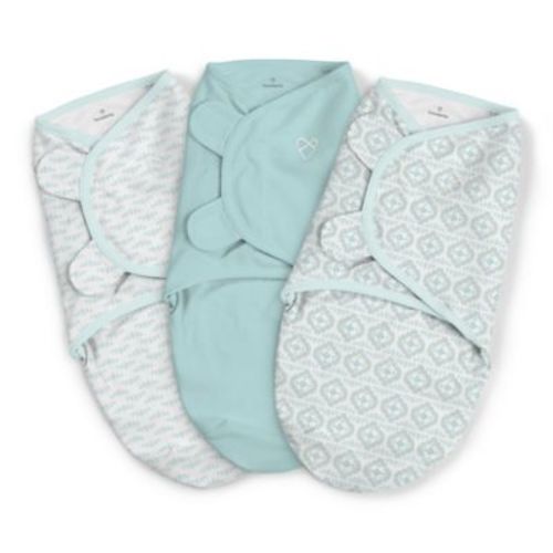 SwaddleMe® 3-Pack Small Newport Shores Original Swaddles in Aqua - AQUA - SMALL