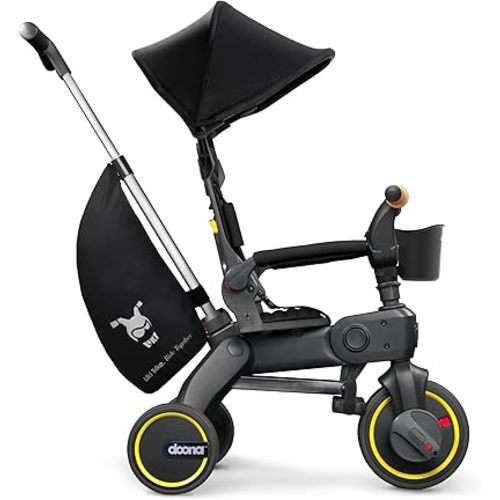 Doona Liki Trike S5, Nitro Black - 5-in-1 Compact, Foldable Tricycle - Suitable for Toddlers 10 to 36 Months