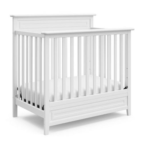 Storkcraft Petal 4-in-1 Convertible Mini Crib with Mattress