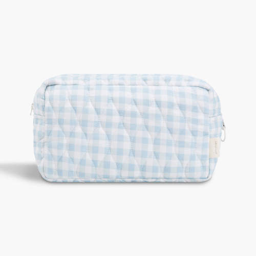 Toiletry Pouch - Blue Gingham | Gooselings