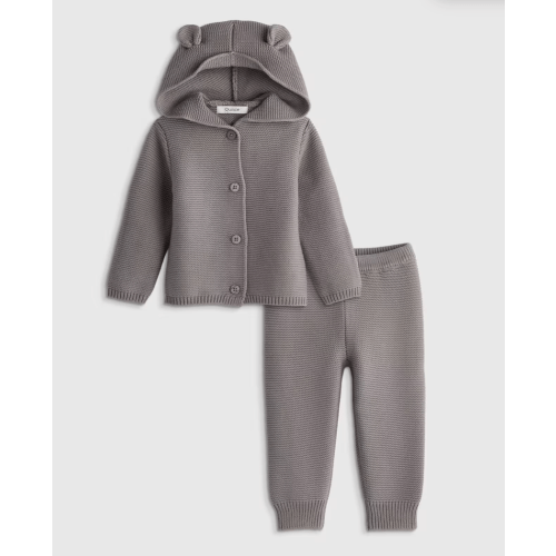 100% Organic Cotton Sweater Set in Grey
