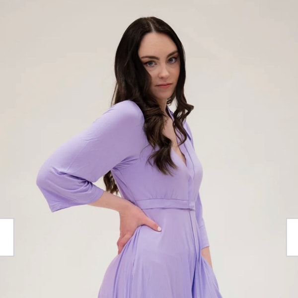Lila Labor & Postpartum Gown in Lilac
