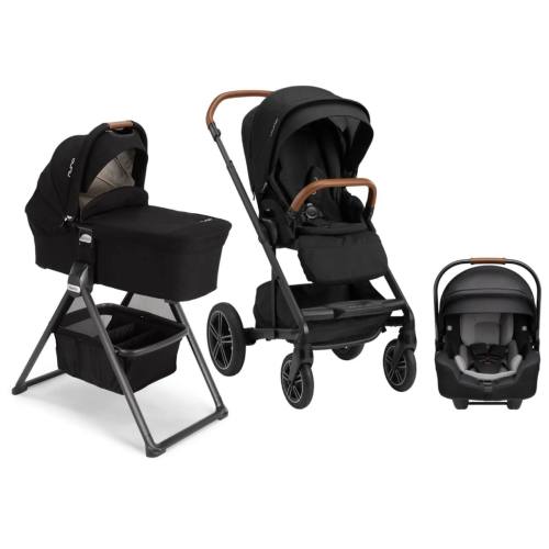 Nuna MIXX Next Bundle - Stroller, Bassinet + Stand, and PIPA RX Infant Car Seat - Caviar | Shop the Best Baby Gear at SugarBabies!