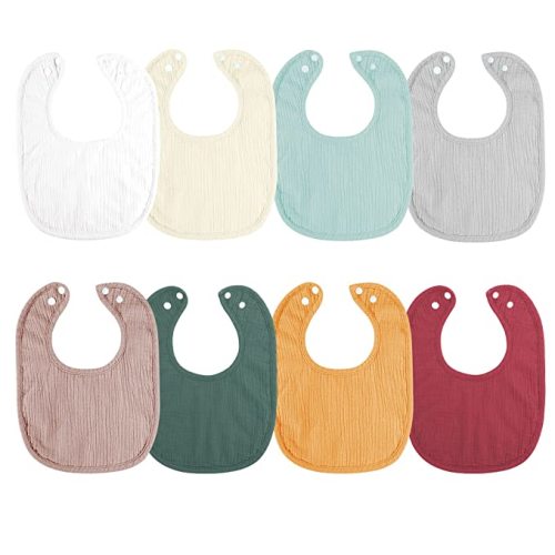 Amazon.com: Cherub New Upgraded Muslin Baby Bibs with Minky Dot, 8 Pack Absorbent Bandana Drool Bibs for Boys, Girls, and Toddlers, Stylish Teething and Drooling Bibs (0-36 Months) : Baby