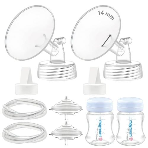 Maymom Pump Parts Compatible with Spectra S2 S1, 14mm Flange Valve Tube Bottle Backflow Protector, Not Original Spectra S2 Replacement Pump Parts Duckbill Valve Bottle