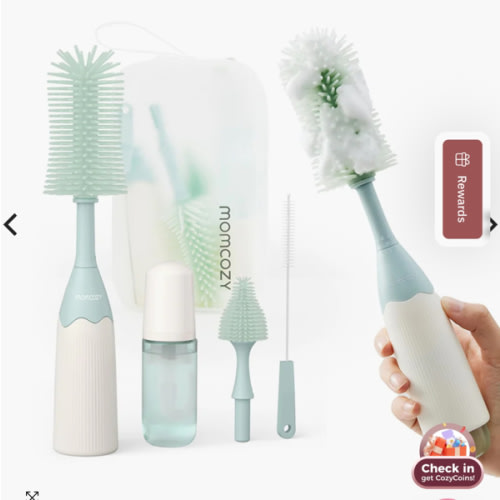 Momcozy Innovative Push-Press Design Bottle Brush Kit