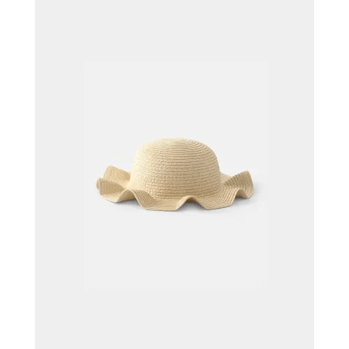 Baby Girl Straw Sun Hat - Tan | Carter's