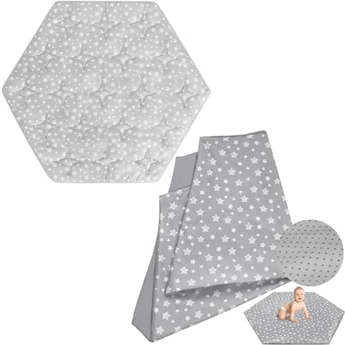 Hexagon Playpen Mat Compatible with POP 'N GO Baby Playpen and Baby Play Mat Cover Fits POP 'N GO Playpen Mat
