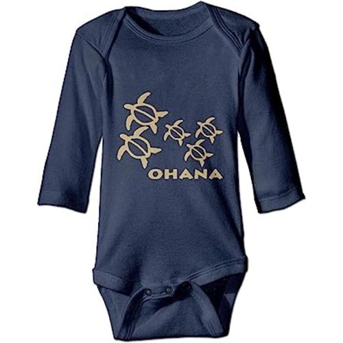 Ohana Honu Hawaiian Sea Turtle Infant cloths Baby Boy Girl Long Sleeve Playsuit Outfit
