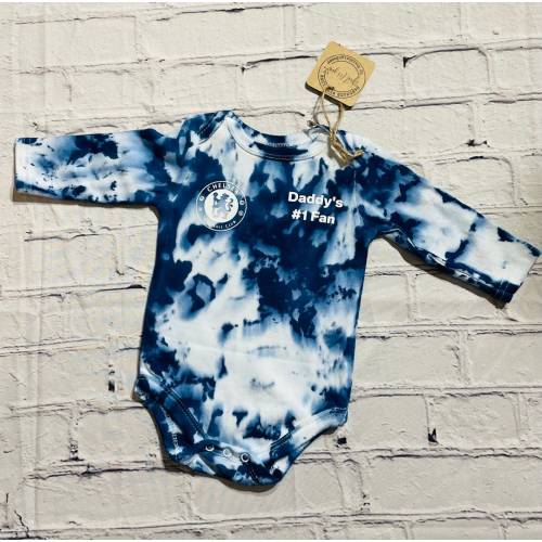 Football Infant Soccer Bodysuit, Baby Onesie, Daddy's Number 1 Fan, Daddy, Soccer, Tie Dye Onesie