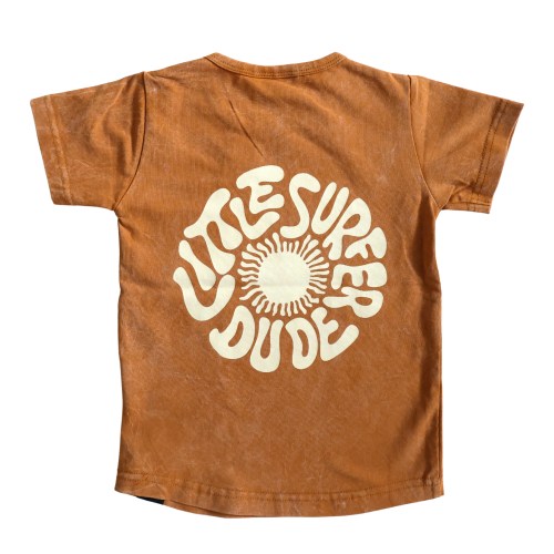 Rust Little Surfer Dude Logo T-Shirt