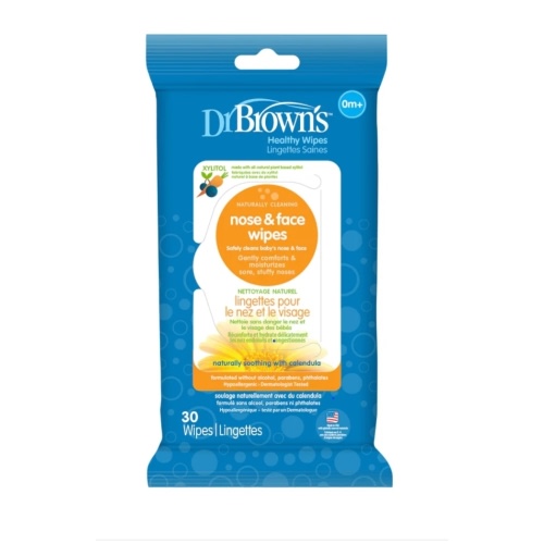 Dr. Brown's Nose and Face Wipes, 30 Count