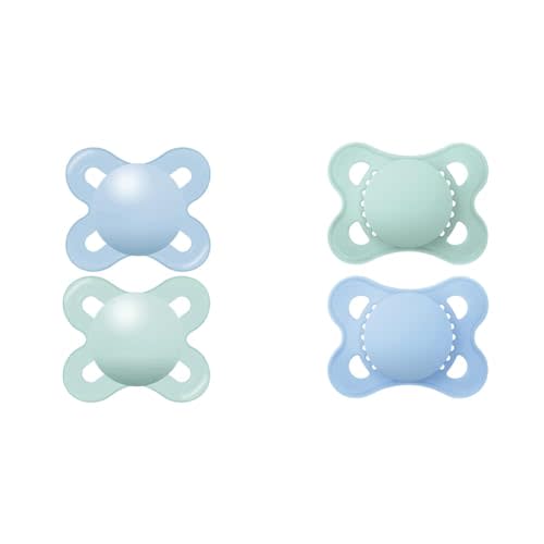 MAM Original Start Matte Newborn Baby Pacifier, Best Pacifier for Breastfed Babies & Original Matte Baby Pacifier, Nipple Shape Helps Promote Healthy Oral Development, Sterilizer Case