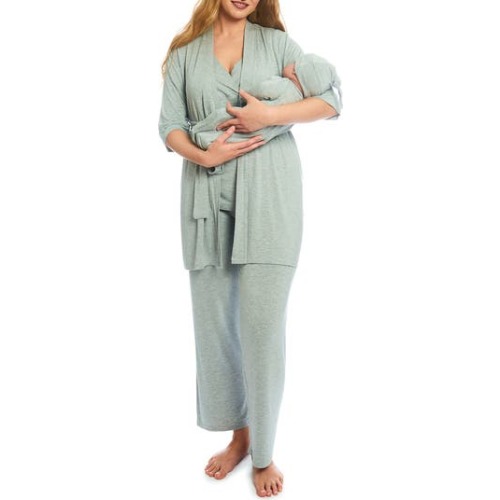 Analise During & After 5-Piece Maternity/Nursing Sleep Set, Large