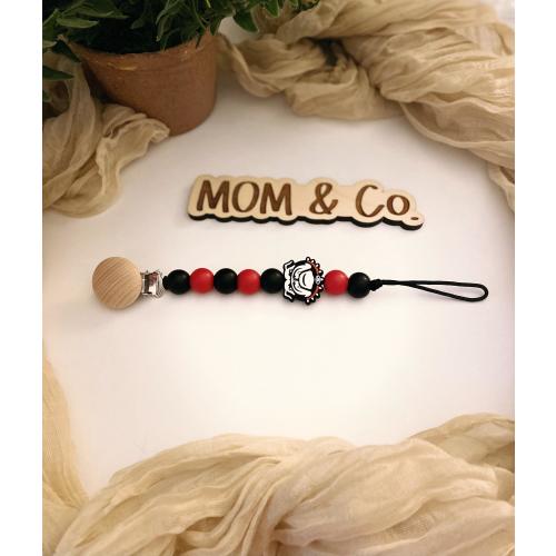 UGA Dawgs Pacifier Clip / Safe / Unique / Baby / Boy / Girl / Cute / Moms / Dads / Gifts for Baby / Baby Shower / Georgia /  Football