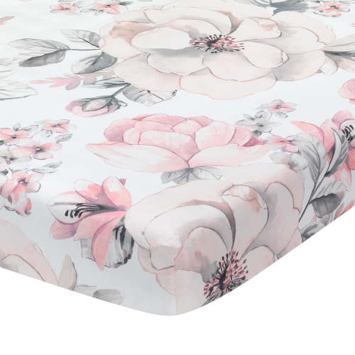 Signature Botanical Baby Watercolor Floral Cotton Crib Sheet- White
– Lambs & Ivy