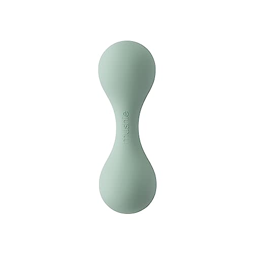 mushie Silicone Baby Shaker Rattle Toy | Ages 3+ Months (Cambridge Blue)