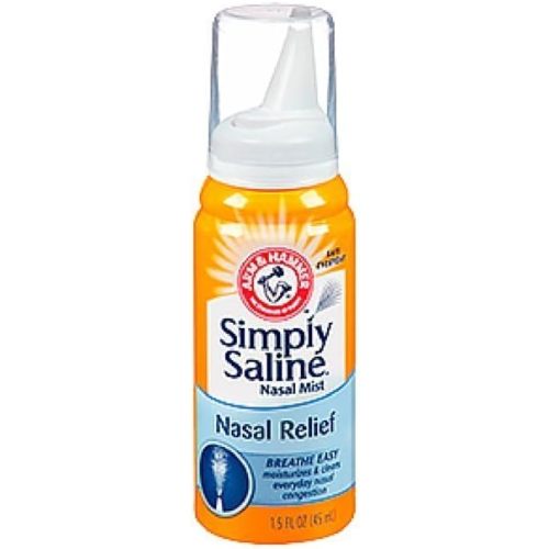 ARM & HAMMER Simply Saline Nasal Care Daily Mist 1.6oz – Instant Relief for Every Day Congestion – One 1.6oz Bottle