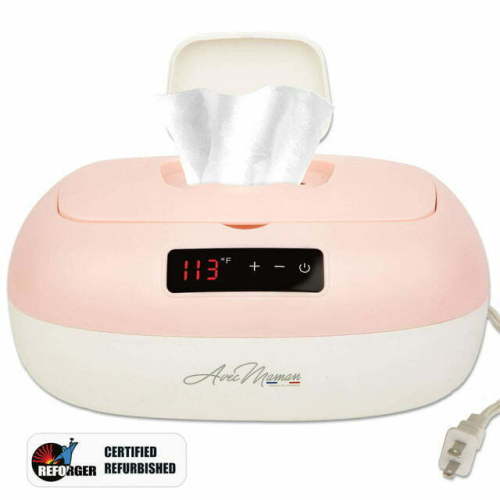 Avec Maman La Caresse Baby Wet Wipe Warmer w/Digital Display, Designed in France