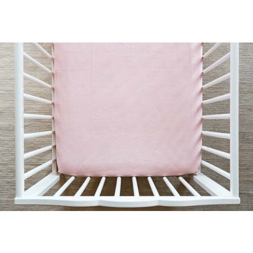 Fitted Crib Sheet in Solid Shell Minky