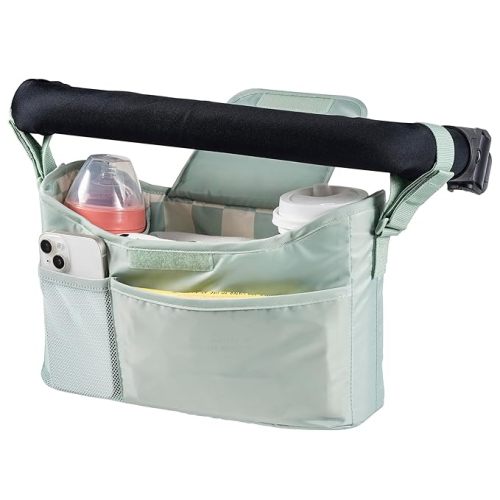Tiny Twinkle Stroller Organizer - Sage Checkers