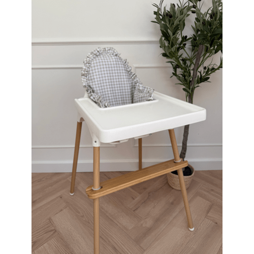 Taupe Gingham Ruffle