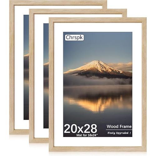20X28 Poster Frame, Natural Oak, 3 Pack