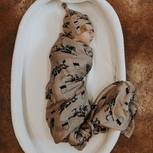 Rodeo Broncs Bamboo Muslin Swaddle – Cowkid Clothing Company
