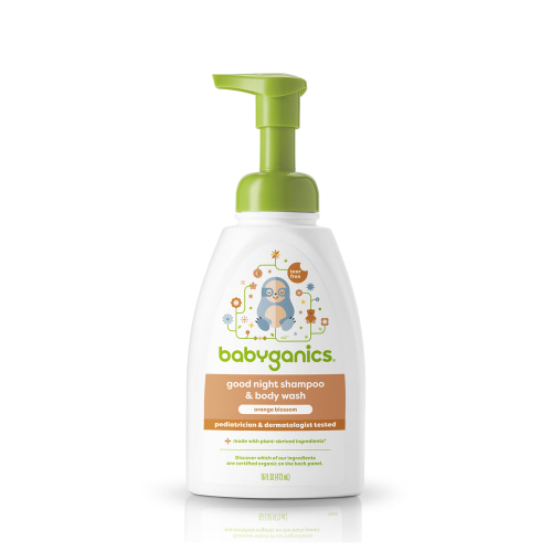good night shampoo & body wash, orange blossom