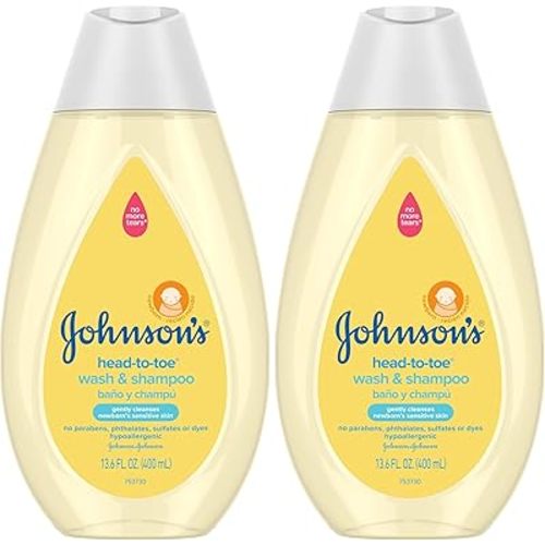Johnson's Baby 13.6 fl. oz Head-to-Toe Baby Body Wash and Shampoo (Pack of 2)
