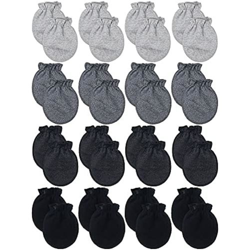 16 Pairs Newborn Baby Cotton Mittens No Scratch Gloves Unisex Newborn Mittens for baby Boys Girls 0-6 Months