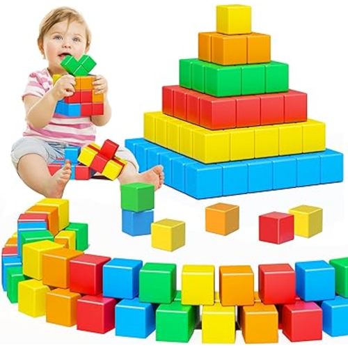 Magnetic Blocks,1.41 inch Large Building Blocks for Kids Ages 3-5 4-8 Sensory Magnetic Cubs for Kids 1-3 Preschool Educational Gifts Toys for Toddlers 3 4 5 6 7 8 Year Old Boys Girls 28PCS