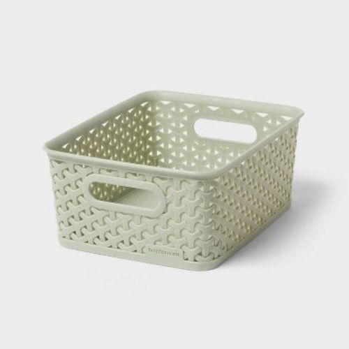 Y-Weave Small Decorative Storage Basket Green - Brightroom™
