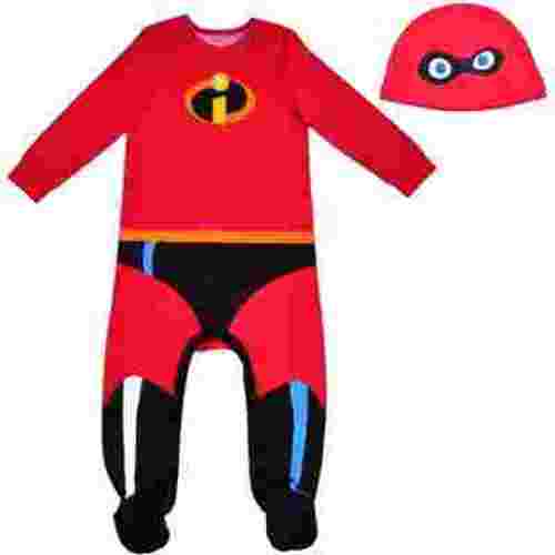 The Incredibles Boys Single Roleplay Footie with Hat, Newborn