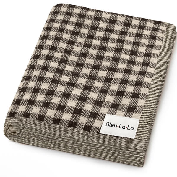 Checkered Knit Baby Blanket