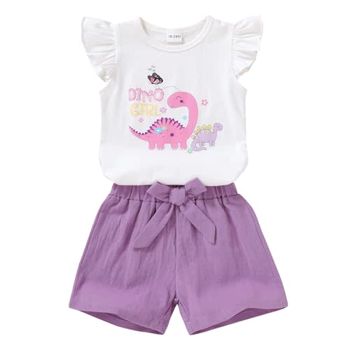 YOUNGER TREE Toddler Baby Girls Clothes Sunflower T-shirt + Bowknot Shorts with Cute Summer Girl Clothes Set