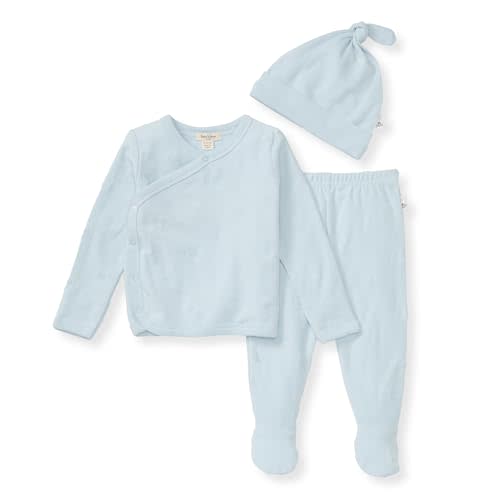 Burt's Bees Baby Unisex Baby Take Me Home Set, 3-Piece Top, Pant, and Hat Bundle, 100% Organic Cotton
