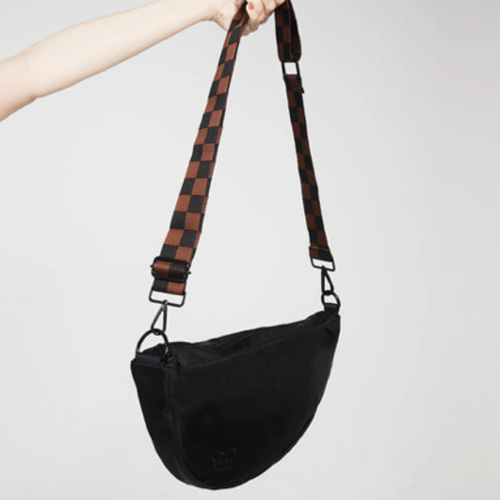 multifunctional sling diaper bag - JET BLACK