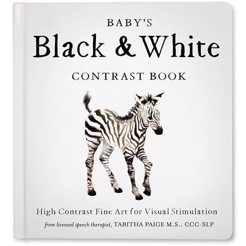 Baby's Black and White Contrast Book: High-Contrast Art for Visual Stimulation at Tummy Time (Tabitha Paige Children's Book Series)