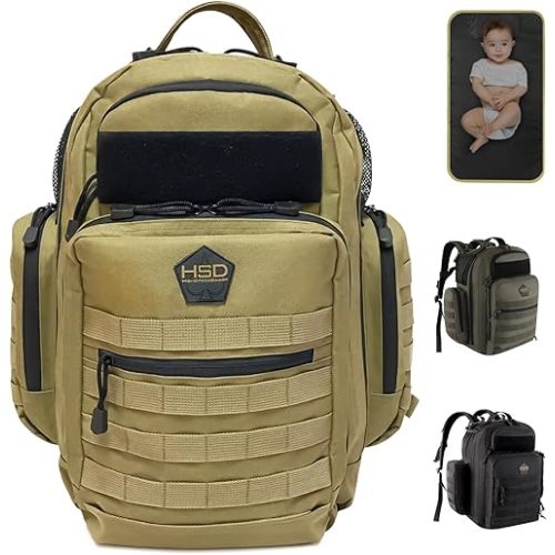 HighSpeedDaddy - Baby Diaper Backpack, Military-Grade, Waterproof, Compact Baby Travel Bag w/Stroller Straps & Tablet Sleeve