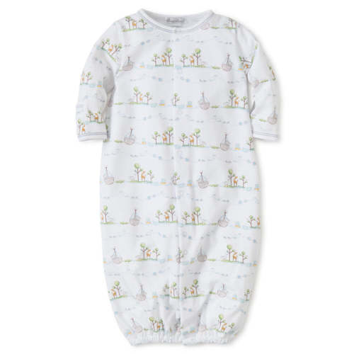 Blue Noah's Print Convertible Gown - Kissy Kissy -Premium Pima Cotton Baby Clothes