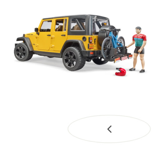 Bruder 02543 Jeep Wrangler Rubicon Unlimited w/ 1 Mountain Bike and Male Cyclist 20.12.8