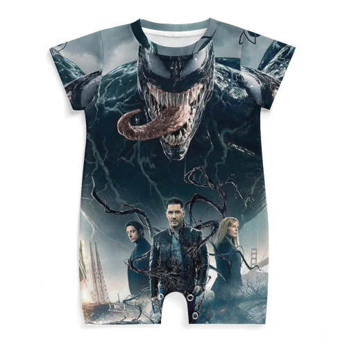 Venom Baby Romper Jumpsuit Summer Short Sleeve One-Piece Outfit Clothing Set Newborn Infant Toddler Bodysuits