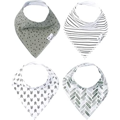 Copper Pearl Baby Bandana Drool Bibs for Drooling and Teething 4 Pack Gift “Alta, Soft Set of Cloth for Any Baby Girl or Boy, Cute Registry Ideas for Baby Shower Gifts