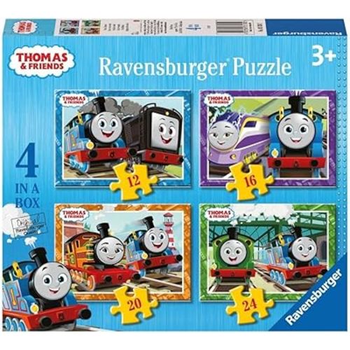 Ravensburger Thomas & Friends Jigsaw Puzzles for Kids Age 3 Years Up - 4 in a Box (12, 16, 20, 24 Pieces) - Educational Toys for Toddlers
