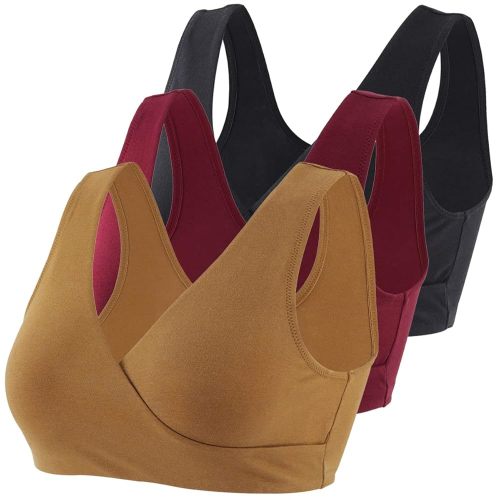Women's Cotton Wireless Sleep Bra for Nursing and Maternity