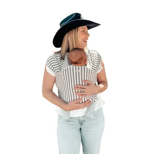 Moby Baby Wrap Carrier Classic for Newborns to Toddlers (8-33lbs), Infant Sling Carrier, Lightweight & Hands Free Design, Adjustable for All Body Types (Heirloom Stripe)